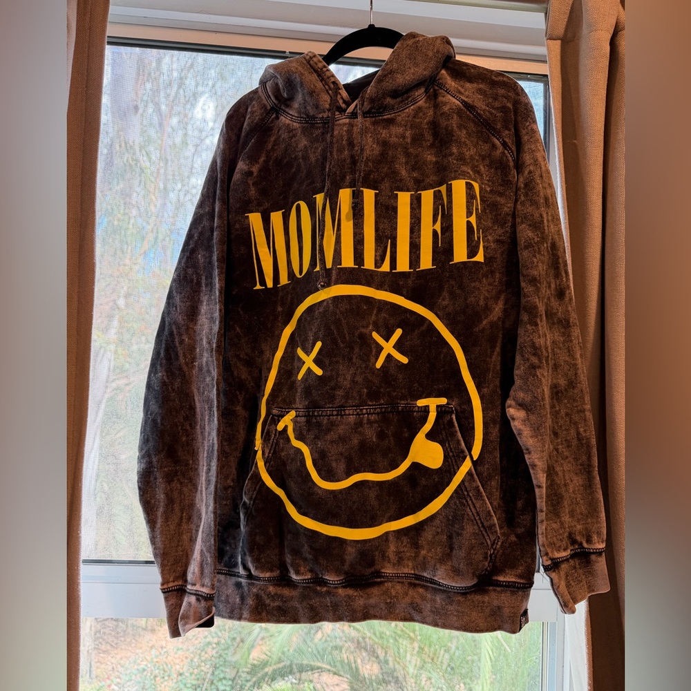 Black Hoodie with Yellow Graphic